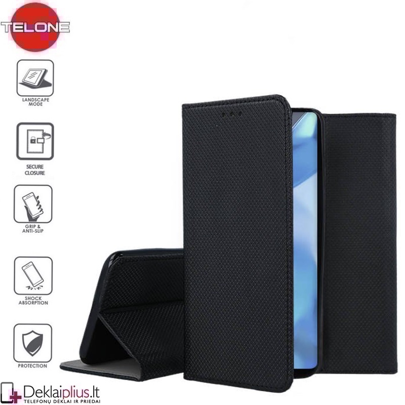 Telone smart magnet serijos atverčiamas dėklas - juodas (telefonams Oneplus 9 Pro) Telone smart magnet serijos atverčiamas dėklas - juodas (telefonams Oneplus 9 Pro)